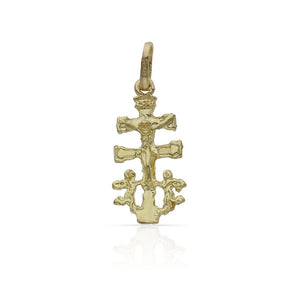 CRUZ ORO 18KL CARAVACA - 10x19MM - Peso: 1.10 gr 