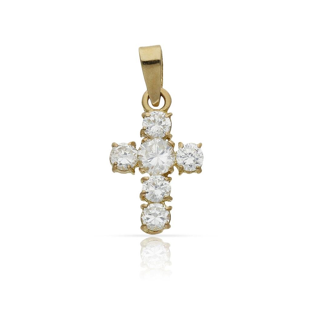 CRUZ ORO 18KL CIRCONITAS - 10x16MM
