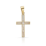 CRUZ ORO 18KL CIRCONITAS - 10x17MM