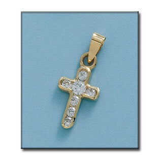 CRUZ ORO 18KL CIRCONITAS - 10X19MM