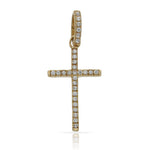 CRUZ ORO 18KL CIRCONITAS - 12x21MM