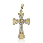 CRUZ ORO 18KL CIRCONITAS - 13x22MM