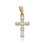 CRUZ ORO 18KL CIRCONITAS - 13x23MM