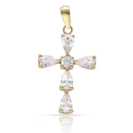 CRUZ ORO 18KL CIRCONITAS - 14x20MM