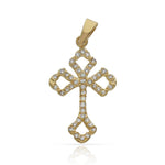 CRUZ ORO 18KL CIRCONITAS - 14x22MM