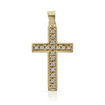 CRUZ ORO 18KL CIRCONITAS - 16x27MM