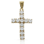 CRUZ ORO 18KL CIRCONITAS - 19x29MM