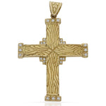 CRUZ ORO 18KL CIRCONITAS - 38X50MM - Peso: 11.30 gr 