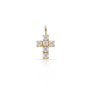CRUZ ORO 18KL CIRCONITAS - 6.50x10MM