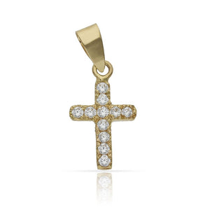 CRUZ ORO 18KL CIRCONITAS - 9x15MM
