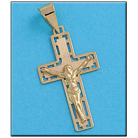 CRUZ ORO 18KL CRISTO - 16X28MM - Peso: 0.85 gr 