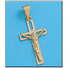 CRUZ ORO 18KL CRISTO - 17X27MM - Peso: 0.70 gr 