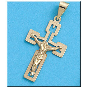 CRUZ ORO 18KL CRISTO - 17X29MM - Peso: 0.75 gr 