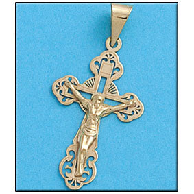CRUZ ORO 18KL CRISTO - 18X30MM - Peso: 0.75 gr 