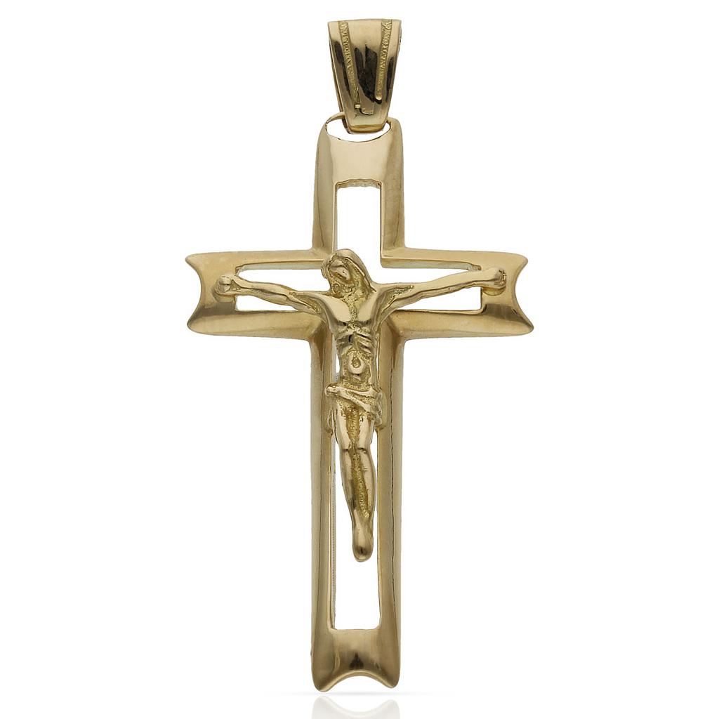 CRUZ ORO 18KL CRISTO - 23X39MM - Peso: 5.25 gr 