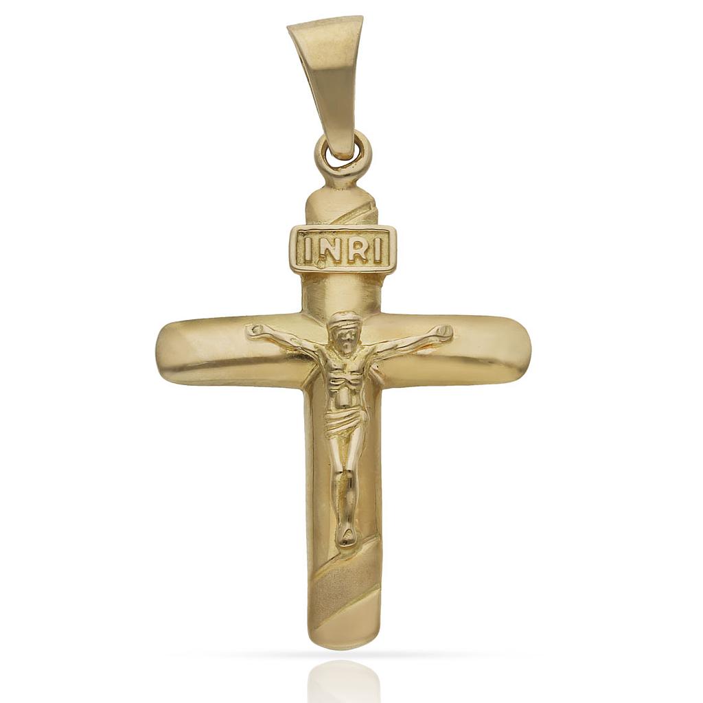 CRUZ ORO 18KL CRISTO - 26X37MM - Peso: 4.40 gr 
