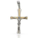 CRUZ ORO 18KL CRISTO BICOLOR - Peso: 2.65 gr 