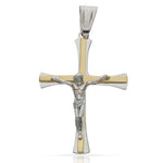 CRUZ ORO 18KL CRISTO BICOLOR - Peso: 2.80 gr 
