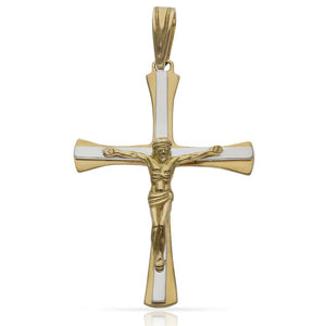 CRUZ ORO 18KL CRISTO BICOLOR - Peso: 3.10 gr 