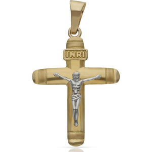 CRUZ ORO 18KL CRISTO BICOLOR - Peso: 4.80 gr 