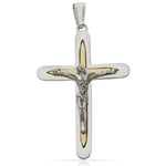 CRUZ ORO 18KL CRISTO BICOLOR - Peso: 5.45 gr 