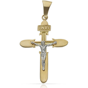 CRUZ ORO 18KL CRISTO BICOLOR - Peso: 5.55 gr 