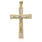 CRUZ ORO 18KL CRISTO BICOLOR - Peso: 5.55 gr 
