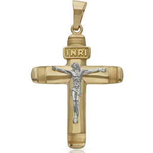 CRUZ ORO 18KL CRISTO BICOLOR - Peso: 7.95 gr 