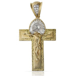 CRUZ ORO 18KL CRISTO CIRCONITAS - Peso: 20.50 gr 