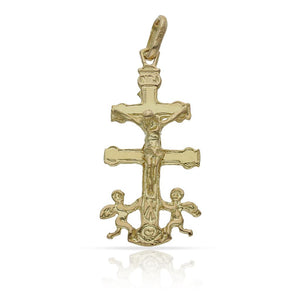 CRUZ ORO 18KL DE CARAVACA - 13X26MM - Peso: 1.70 gr 