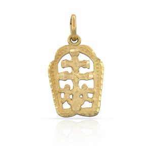 CRUZ ORO 18KL DE CARAVACA - 14X21MM - Peso: 1.45 gr 