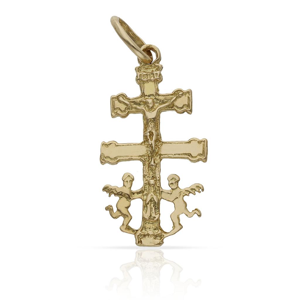 CRUZ ORO 18KL DE CARAVACA - 14X27MM - Peso: 2.10 gr 