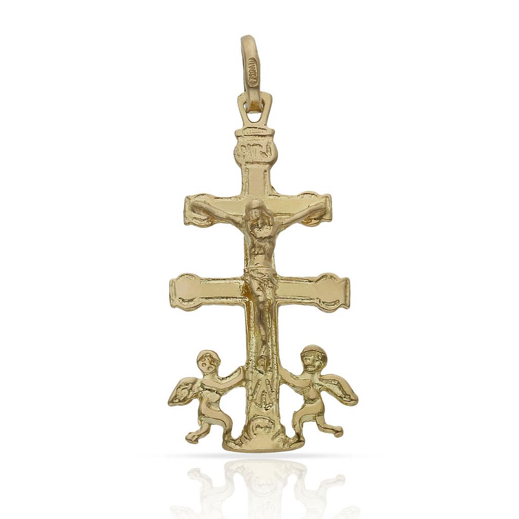 CRUZ ORO 18KL DE CARAVACA - 14X29MM - Peso: 1.80 gr 