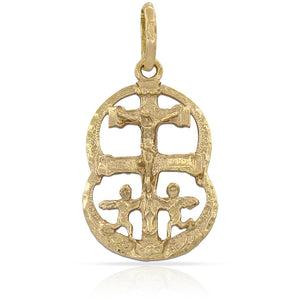 CRUZ ORO 18KL DE CARAVACA - 17X28MM - Peso: 3.30 gr 