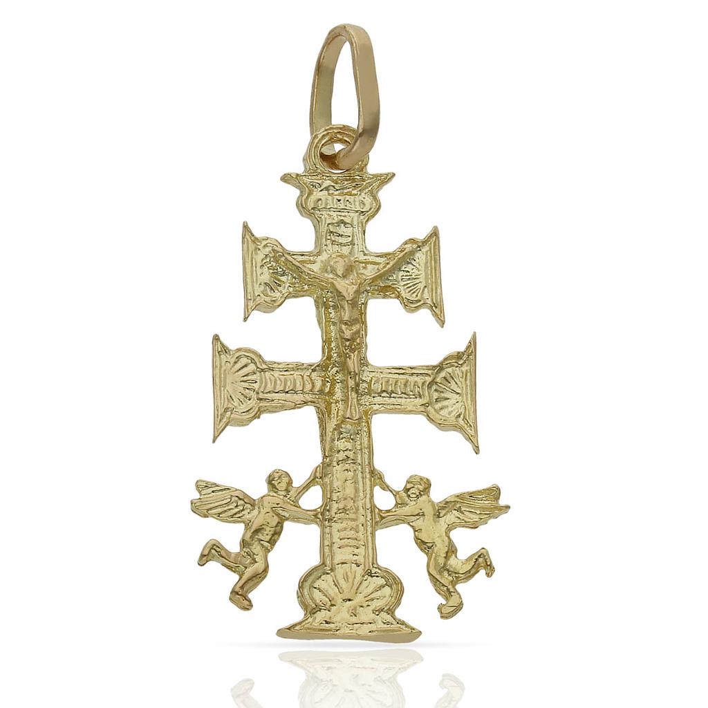 CRUZ ORO 18KL DE CARAVACA - 17X29MM - Peso: 3.15 gr 