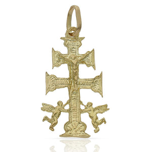 CRUZ ORO 18KL DE CARAVACA - 17X29MM - Peso: 3.15 gr 