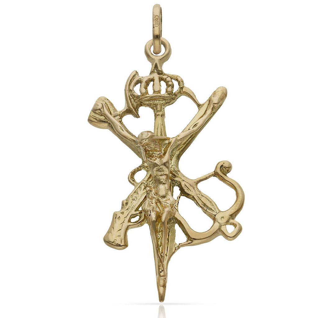 CRUZ ORO 18KL DEL LEGIONARIO -24X45MM - Peso: 6.20 gr 