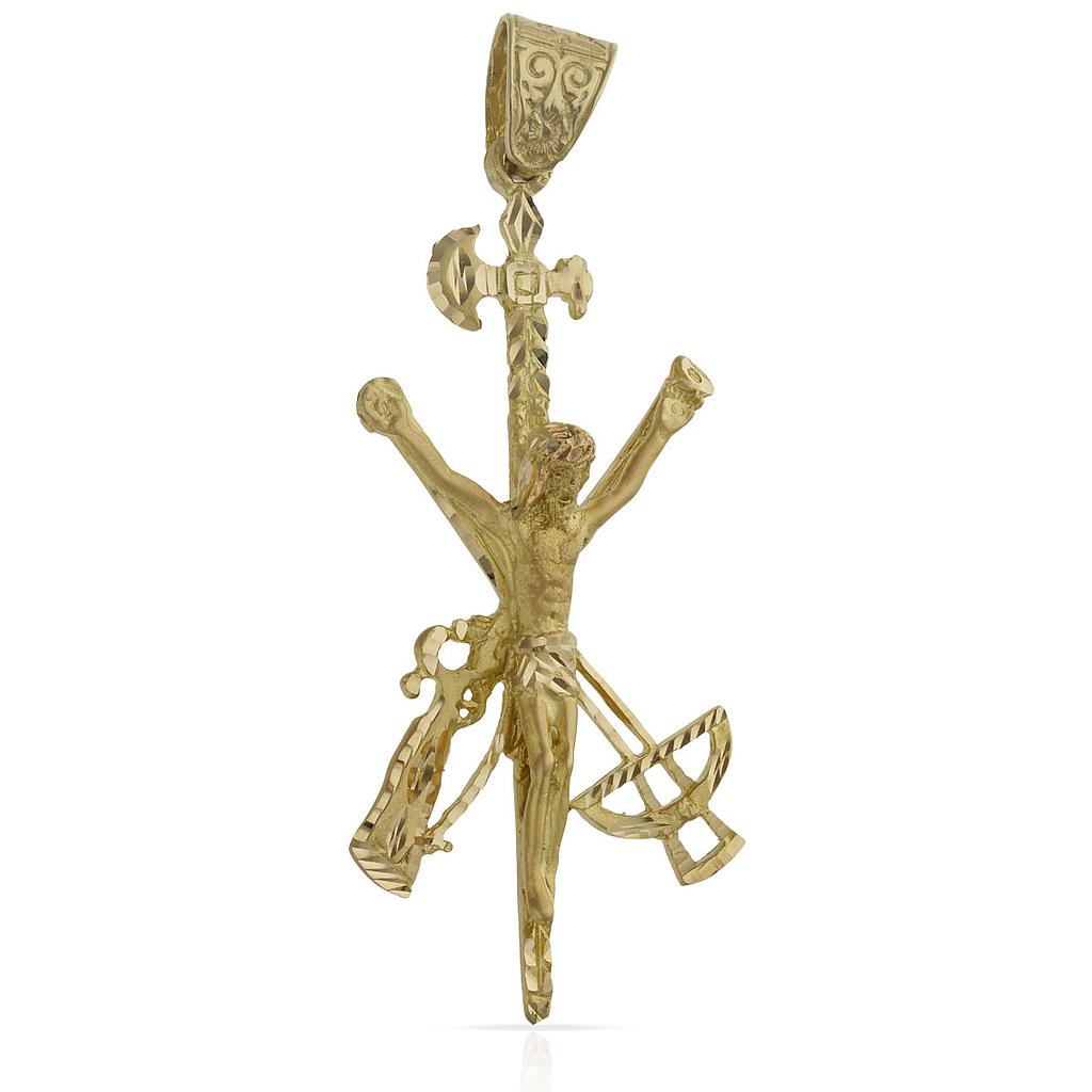 CRUZ ORO 18KL LEGIONARIO - 34X75MM - Peso: 24.55 gr 