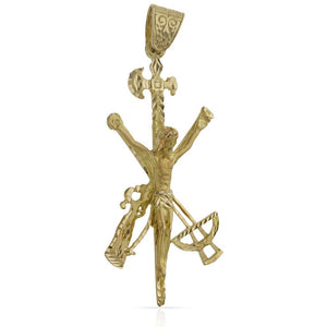 CRUZ ORO 18KL LEGIONARIO - 34X75MM - Peso: 24.95 gr 