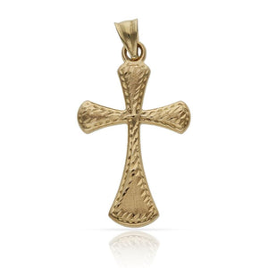 CRUZ ORO 18KL TALLADA - 17x28MM