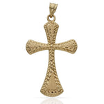 CRUZ ORO 18KL TALLADA - 22x36MM