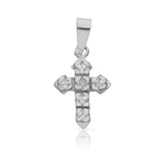 CRUZ ORO BLANCO 18KL CIRCONITAS - 11x16MM
