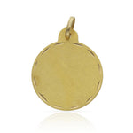 DISCO ORO 18KL - 21MM TALLADO - Peso: 2.30 gr 