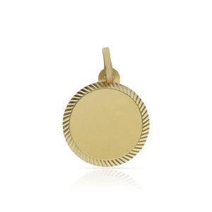 DISCO ORO 18KL TALLADO - 16MM - Peso: 1.35 gr 