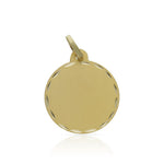 DISCO ORO 18KL TALLADO - 17MM - Peso: 1.55 gr 