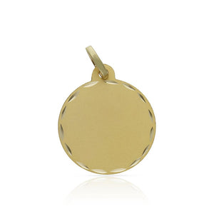 DISCO ORO 18KL TALLADO - 17MM - Peso: 1.55 gr 