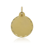 DISCO ORO 18KL TALLADO - 19MM - Peso: 1.85 gr 
