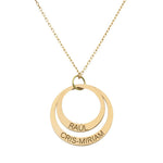 GARGANTILLA ORO 18KL 2 CIRCULOS - 20MM