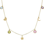 GARGANTILLA ORO 18KL CHARMS MIX + PIEDRAS