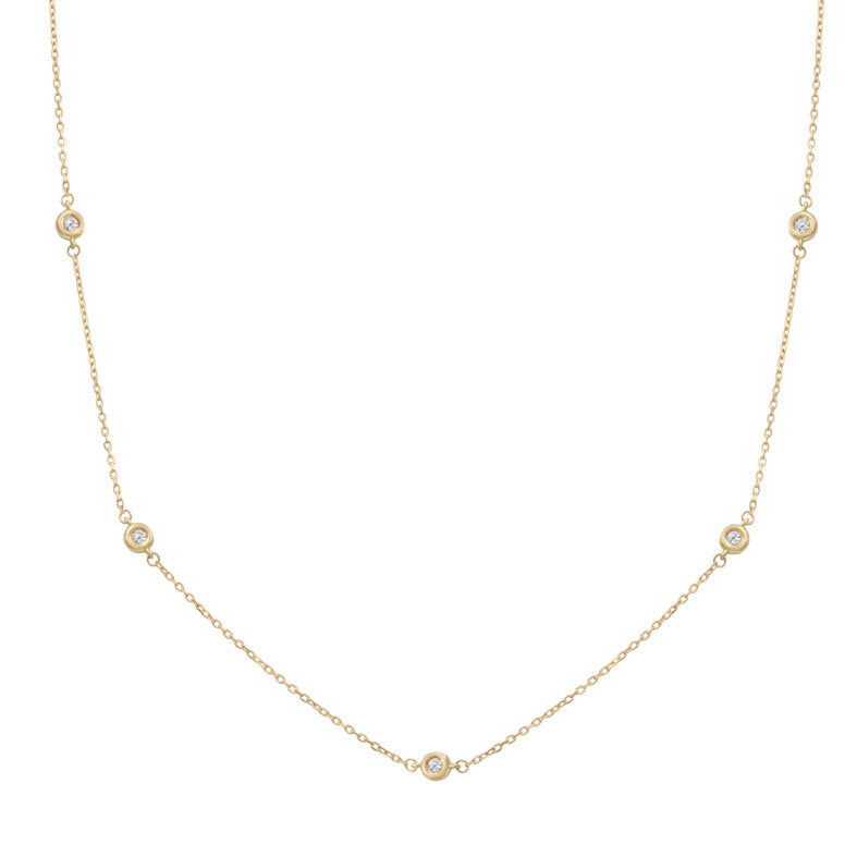 GARGANTILLA ORO 18KL CHATONES - 2.50MM